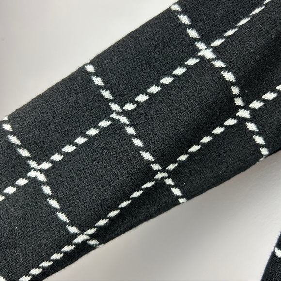 89th & Madison Window Pane Double Breasted Cardigan Medium Black NWT - Picture 9 of 13